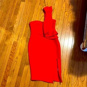 Fitted red dress
